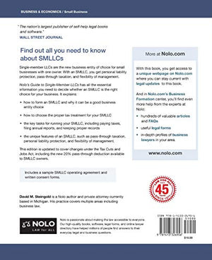 Nolos Guide to SingleMember LLCs: How to Form & Run Your SingleMember Limited Liability Company,Used