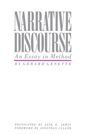 Narrative Discourse: An Essay in Method,Used