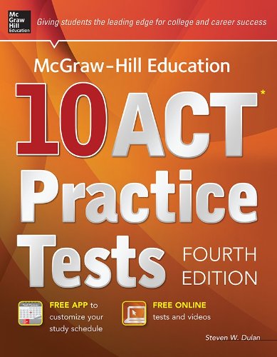 Mcgrawhill Education 10 Act Practice Tests, Fourth Edition,Used
