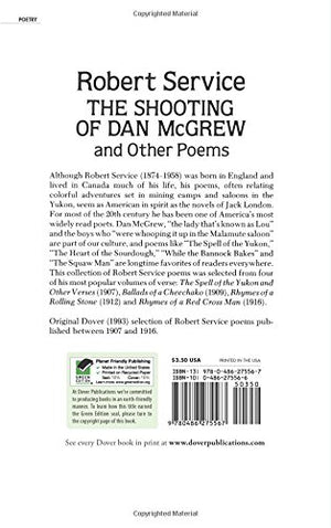 The Shooting Of Dan Mcgrew And Other Poems (Dover Thrift Editions),Used