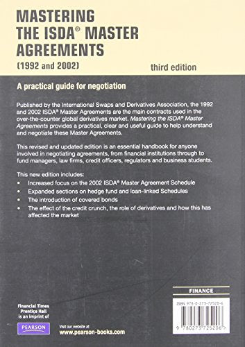 Mastering The Isda Master Agreements: A Practical Guide For Negotiation (The Mastering Series)
