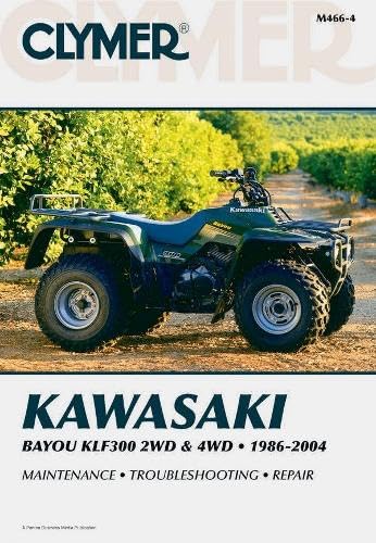 Kawasaki Bayou KLF300 2WD & 4WD (CLYMER MANUALS),Used