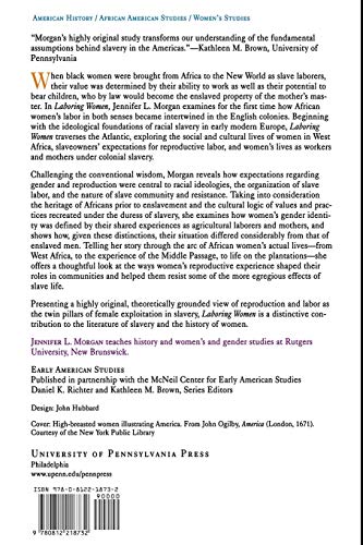 Laboring Women: Reproduction And Gender In New World Slavery (Early American Studies)
