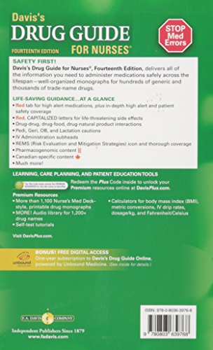 Davis'S Drug Guide For Nursesr