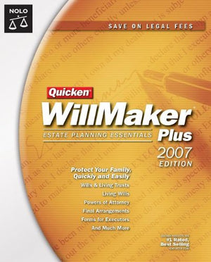 Quicken Willmaker Plus 2007 Edition: Estate Planning Essentials (Book with CDROM),Used