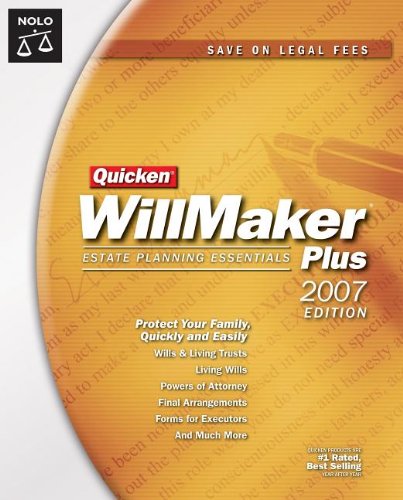 Quicken Willmaker Plus 2007 Edition: Estate Planning Essentials (Book with CDROM),Used