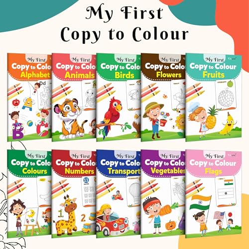 Picture Book Collections For Early Learning : Kids Coloring Book, My First Library Early Learning Book For Children, KidS Coloring Book Collection Of 10 Books