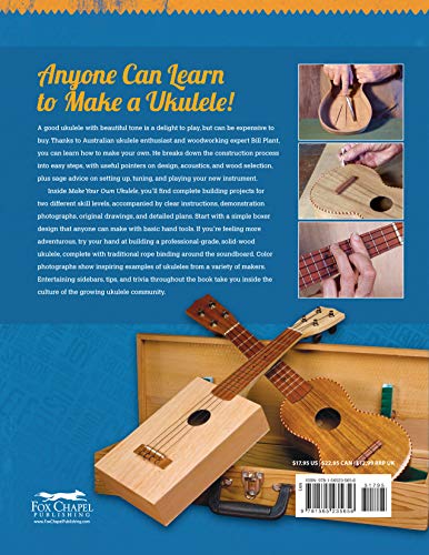 Make Your Own Ukulele: The Essential Guide To Building, Tuning, And Learning To Play The Uke (Fox Chapel Publishing) Easy Steps ,Used