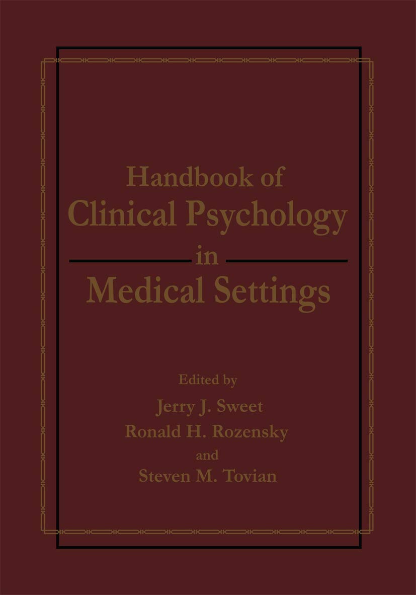 Handbook Of Clinical Psychology In Medical Settings,New