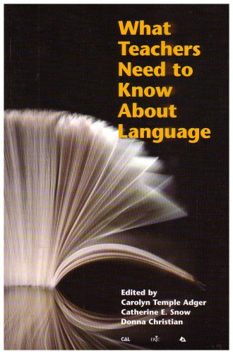 What Teachers Need to Know About Language (Language in Education),New