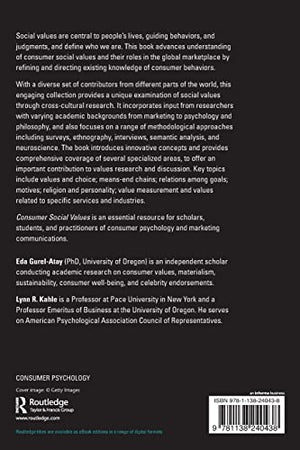 Consumer Social Values (Marketing and Consumer Psychology Series),Used