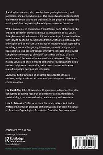 Consumer Social Values (Marketing and Consumer Psychology Series),Used