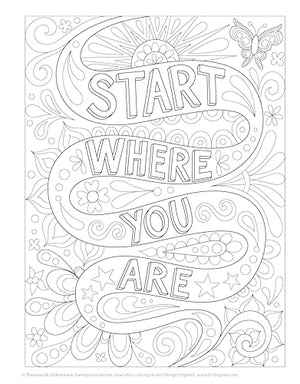 Good Vibes Coloring Book (Coloring is Fun) (Design Originals): 30 BeginnerFriendly & Relaxing Creative Art Activities; Positive,Used