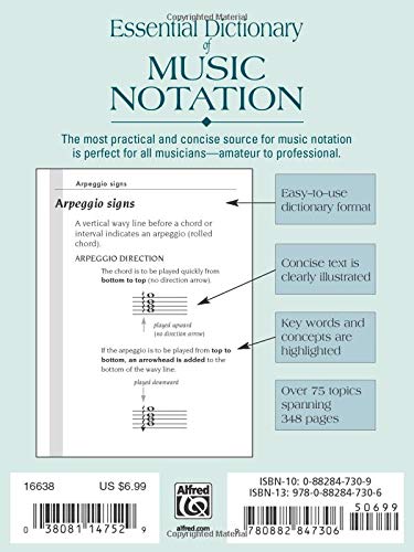 Essential Dictionary Of Music Notation: Pocket Size Book (Essential Dictionary Series),Used