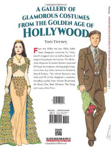 AwardWinning Fashions of Edith Head Paper Dolls,Used