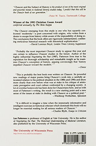 Chaucer and the Subject of History,New