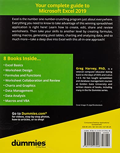 Excel 2019 Allinone For Dummies