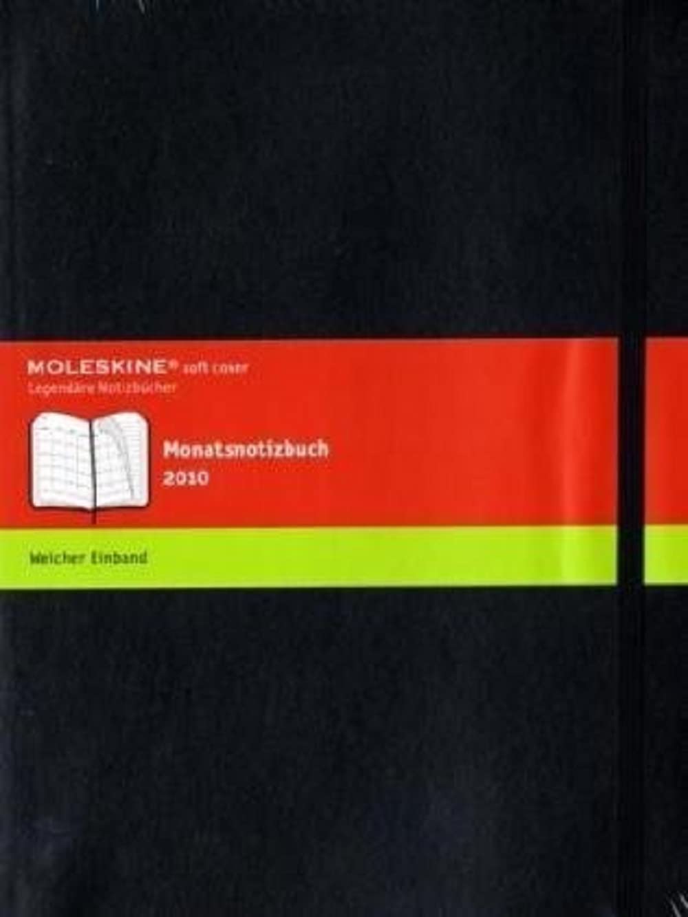 Moleskine Monthly Notebook  2010 12 Month  XLarge, Soft Black