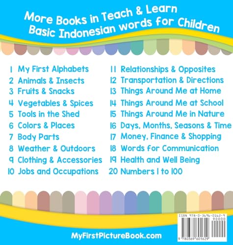 My First Indonesian Alphabets Picture Book with English Translations: Bilingual Early Learning & Easy Teaching Indonesian Books ,Used