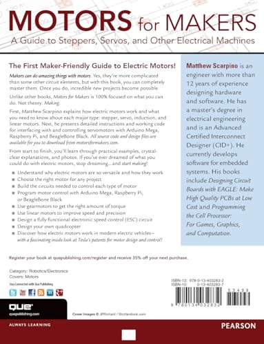Motors For Makers: A Guide To Steppers, Servos, And Other Electrical Machines,Used