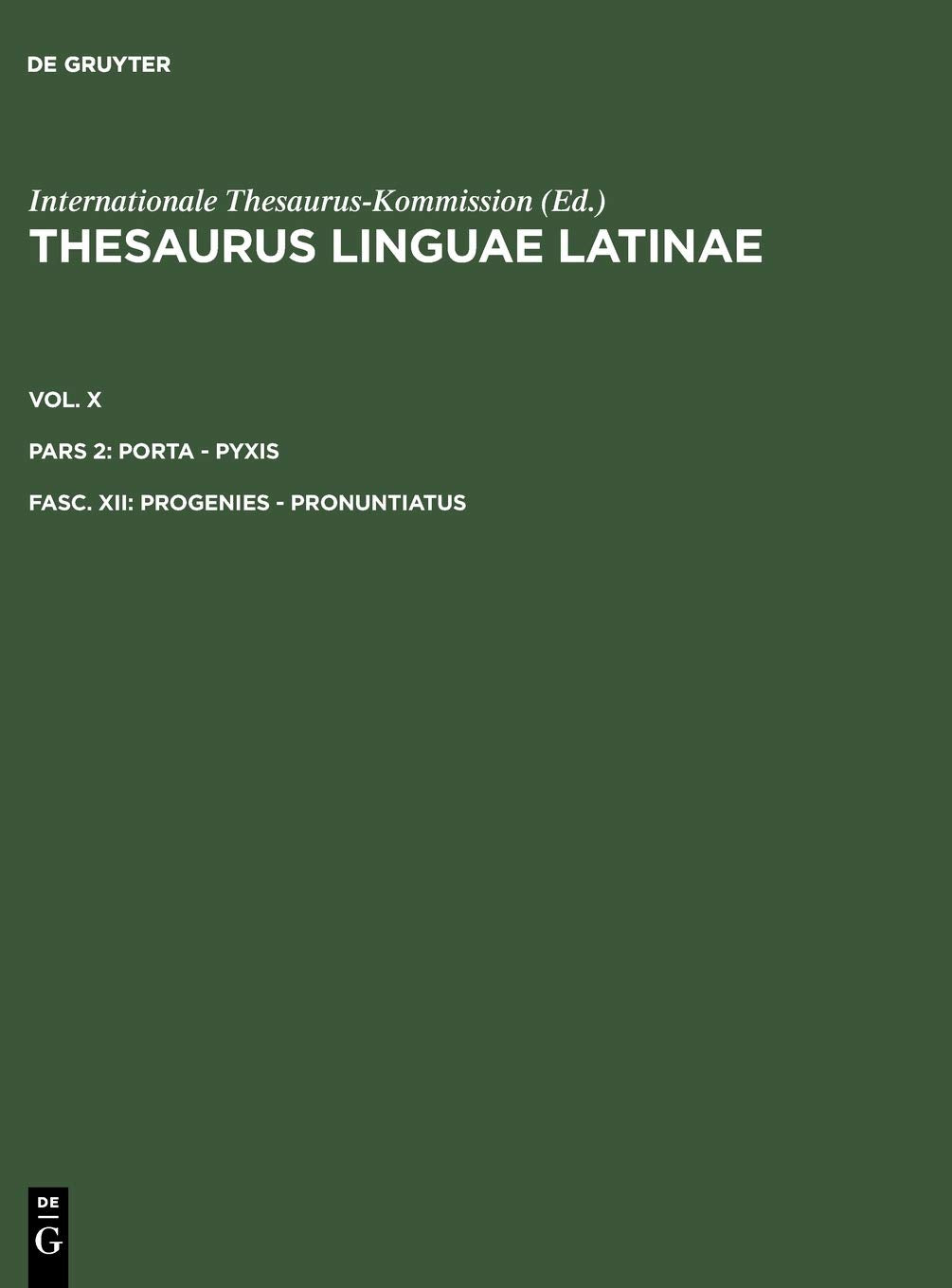 progenies  pronuntiatus (Latin Edition),Used