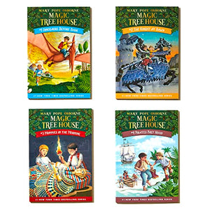 Magic Tree House Boxed Set, Books 14: Dinosaurs Before Dark, The Knight at Dawn, Mummies in the Morning, and Pirates Past Noon