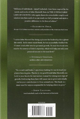 The 15 Invaluable Laws of Growth: Live Them and Reach Your Potential,New