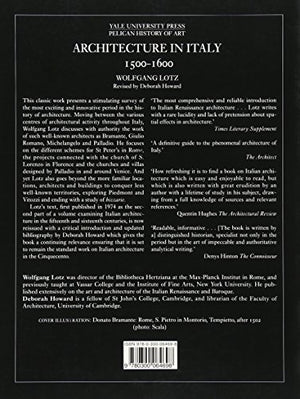 Architecture in Italy, 15001600 (The Yale University Press Pelican History of Art),Used