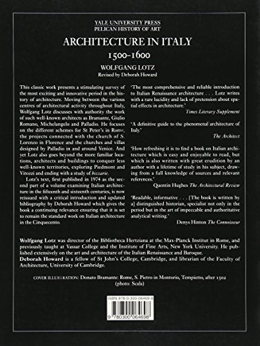 Architecture in Italy, 15001600 (The Yale University Press Pelican History of Art),Used
