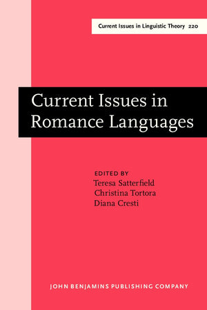 Current Issues in Romance Languages: Selected papers from the 29th Linguistic Symposium on Romance Languages (LSRL), Ann Arbor, ,Used