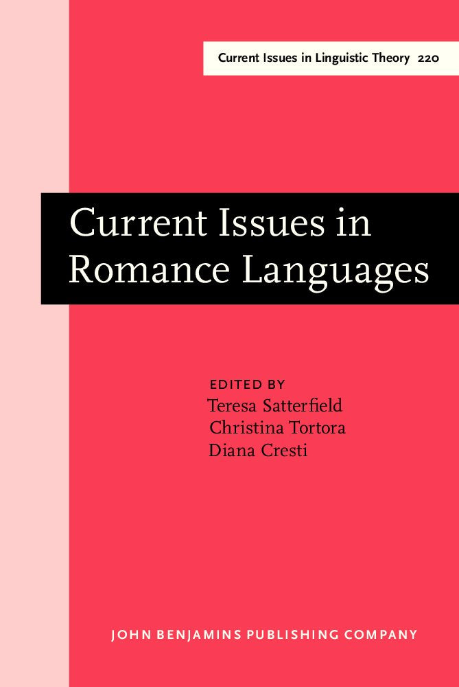 Current Issues in Romance Languages: Selected papers from the 29th Linguistic Symposium on Romance Languages (LSRL), Ann Arbor, ,Used