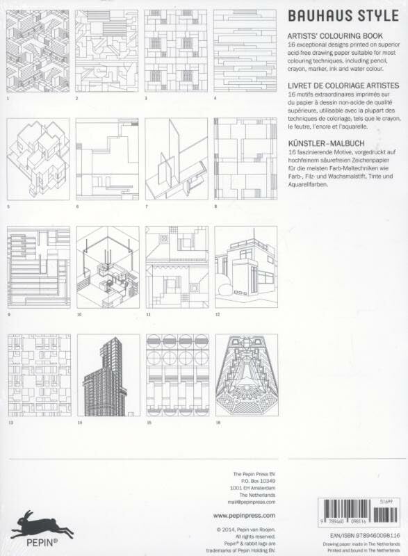 Bauhaus Style: Artists' Colouring Book (Multilingual Edition),Used