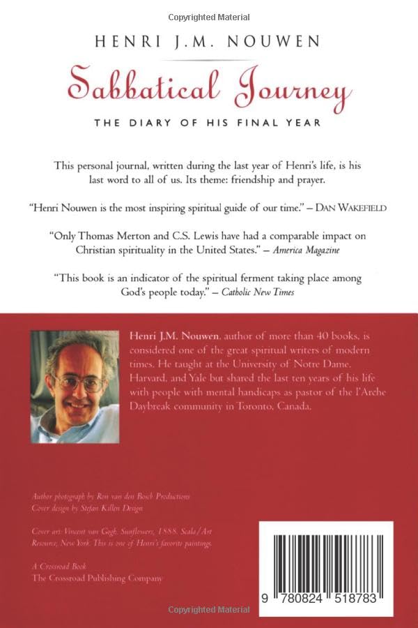 Sabbatical Journey: The Diary Of His Final Year,Used