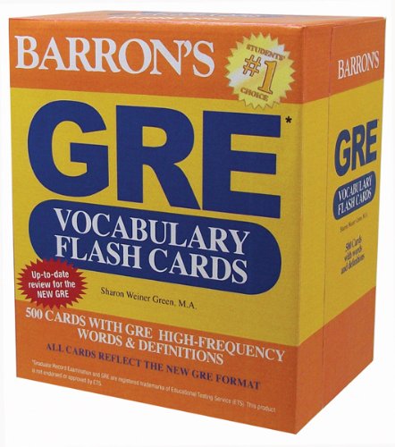 Barron's GRE Vocabulary Flash Cards,Used