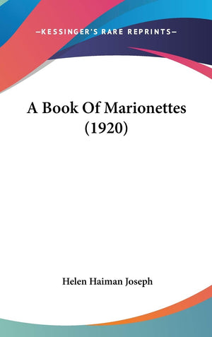 A Book Of Marionettes (1920),New