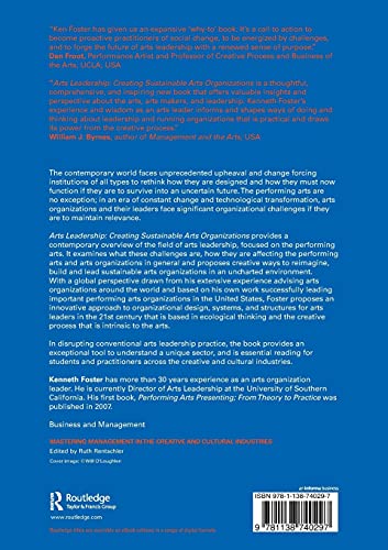 Arts Leadership: Creating Sustainable Arts Organizations (Discovering the Creative Industries),New
