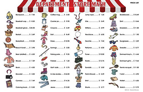 Department Store Math For Beginners: Addition / Subtraction / Multiplication, Grades 13 (Real Life Math series),New