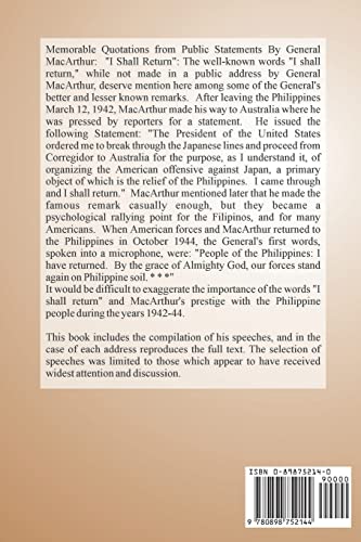 Representative Speeches of General of the Army Douglas MacArthur,Used