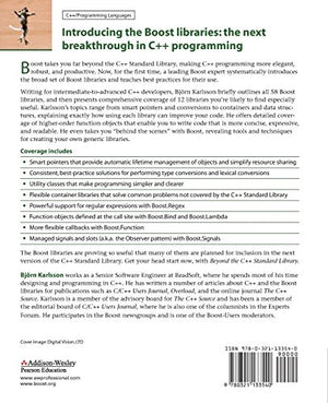 Beyond the C++ Standard Library: An Introduction to Boost,Used