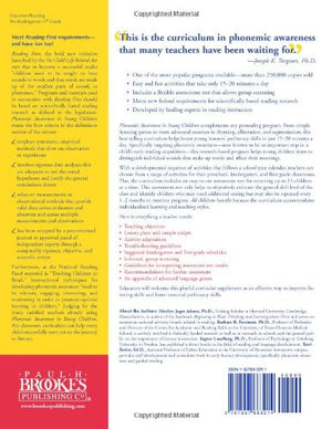 Phonemic Awareness in Young Children: A Classroom Curriculum,Used