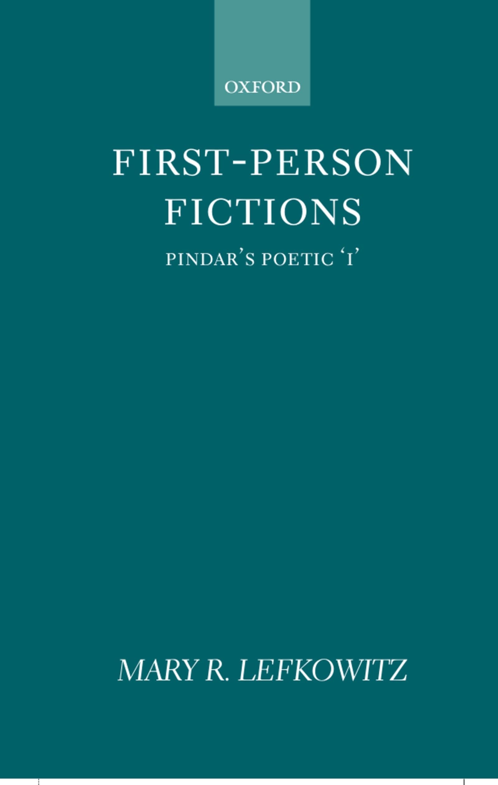 FirstPerson Fictions: Pindar's Poetic 'I',Used