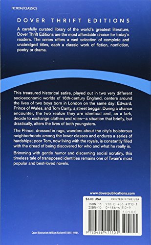 The Prince And The Pauper (Dover Thrift Editions),New