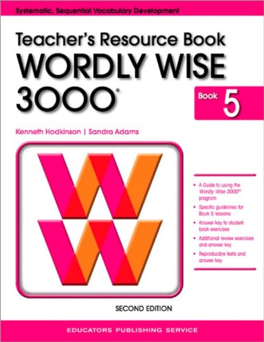 Wordly Wise 3000, Book 5: Teacher's Resource Book,Used