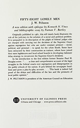 FiftyEight Lonely Men: Southern Federal Judges and School Desegregation (Illini Book),Used