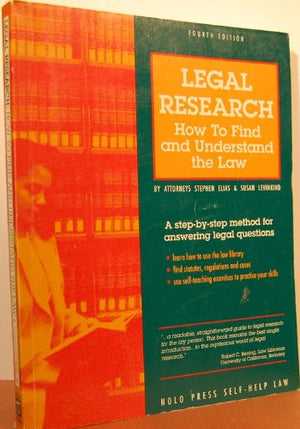 Legal Research: How to Find and Understand the Law,Used