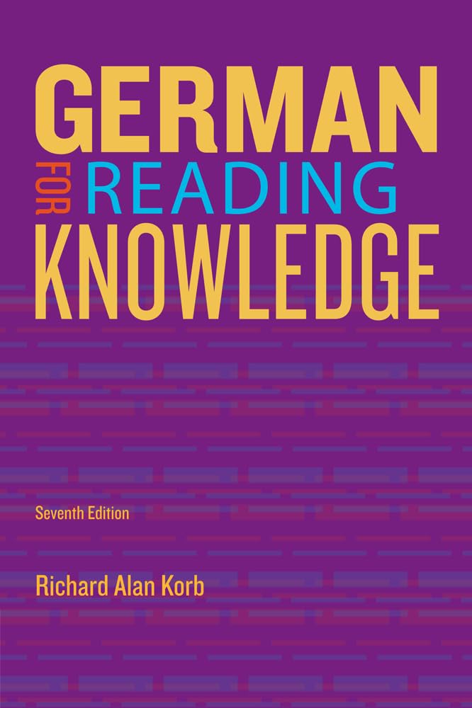 German for Reading Knowledge (World Languages),Used