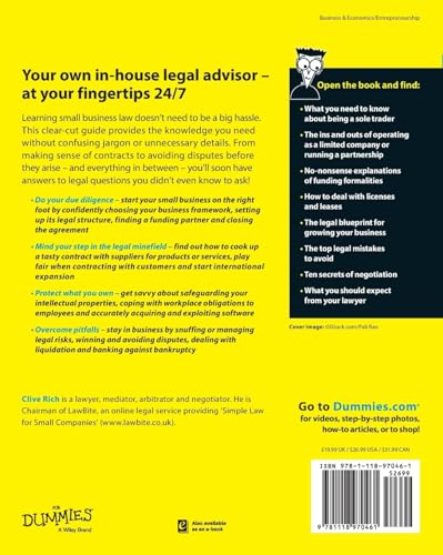Law for Small Business For Dummies  UK,Used