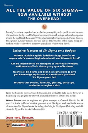 Six Sigma on a Budget: Achieving More with Less Using the Principles of Six Sigma,Used
