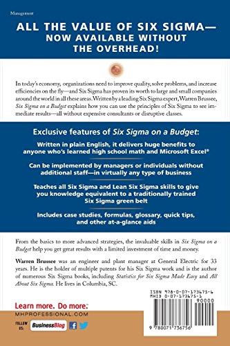 Six Sigma on a Budget: Achieving More with Less Using the Principles of Six Sigma,Used