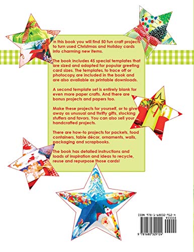 Recycling Christmas Cards: Eco Craft Projects and Ideas to Repurpose Holiday Cards  With 45 Special Blank Templates Included,Used